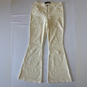 Hollister Corduroy Cream Flare Pants